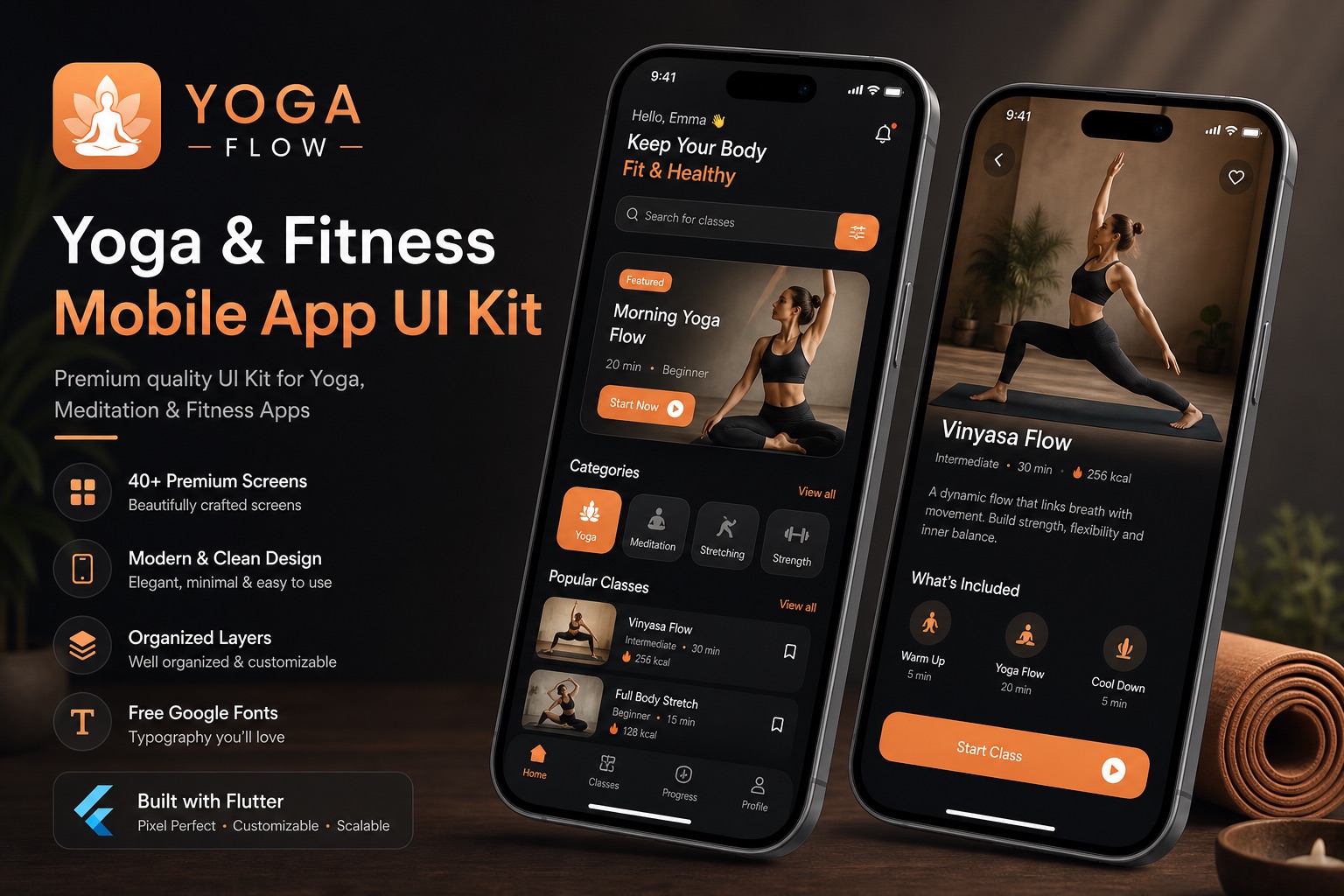 FitYoga - Flutter Mobile App For Online Fitness